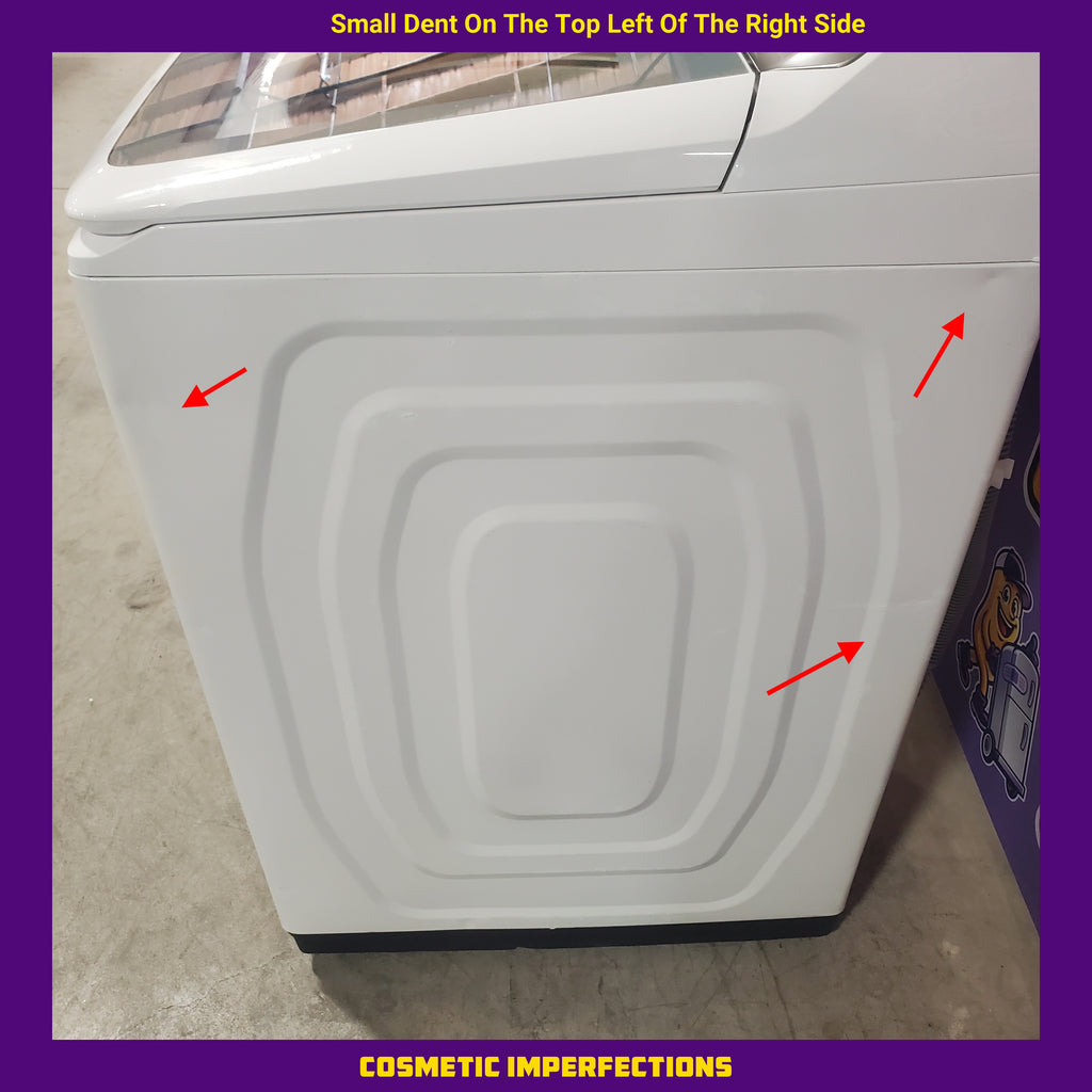 Pictures of Samsung White Top Load 5.0 Cu. Ft. Washer with Active Water Jet WA50R5200AW - Certified Refurbished and Samsung White Electric 7.4 Cu. Ft. Dryer with Sensor Dry DVE50R5200W - Open Box - Neu Appliance Outlet - Discount Appliance Outlet in Austin, Tx