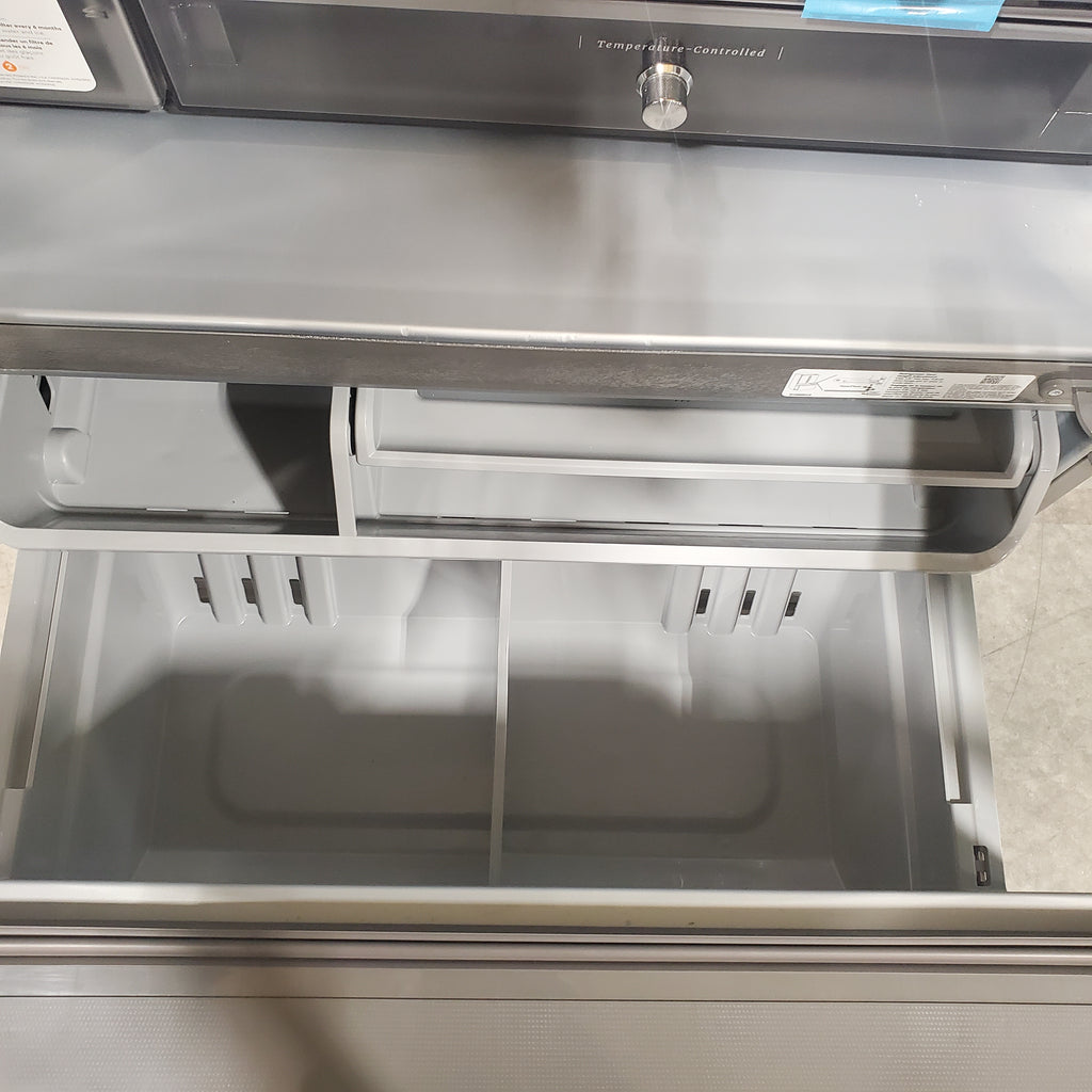 Pictures of KitchenAid 23.8 cu. ft. 36" Counter-Depth French Door Platinum Interior Refrigerator with PrintShield™ Finish KRFC704FPS - Scratch and Dent (Minor) - Neu Appliance Outlet - Discount Appliance Outlet in Austin, Tx