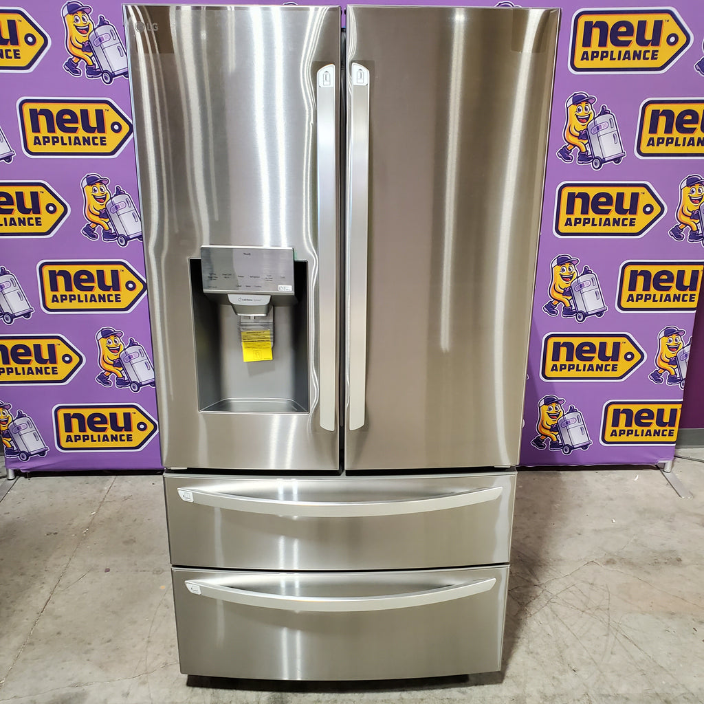 LG 27.8-cu ft 4-Door French Door Refrigerator with Dual Ice Maker in Fingerprint Resistant Steel 5SD197 - LRMXS2806S - Open Box