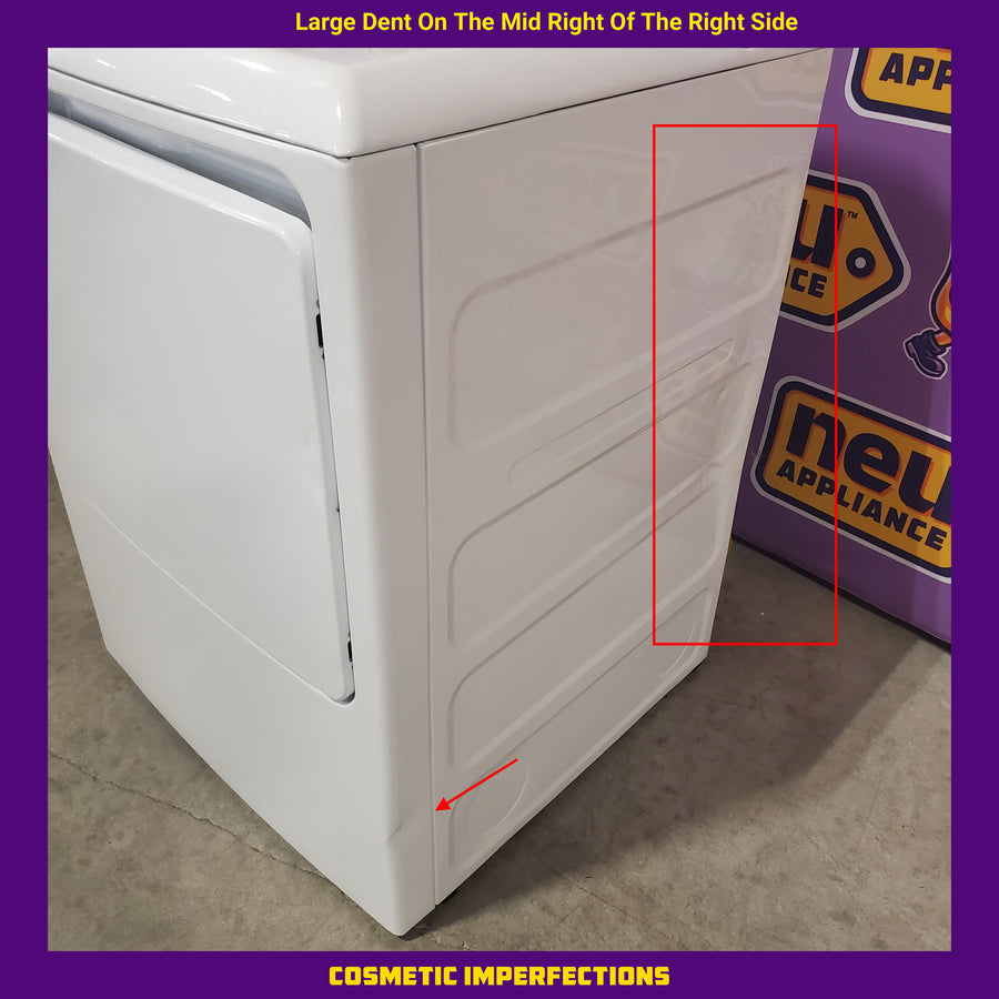 GE White Electric Aluminized Alloy Drum 7.2 Cu. Ft. Dryer with Sensor Dry and Extended Tumble GTD45EASJWS - Certified Refurbished