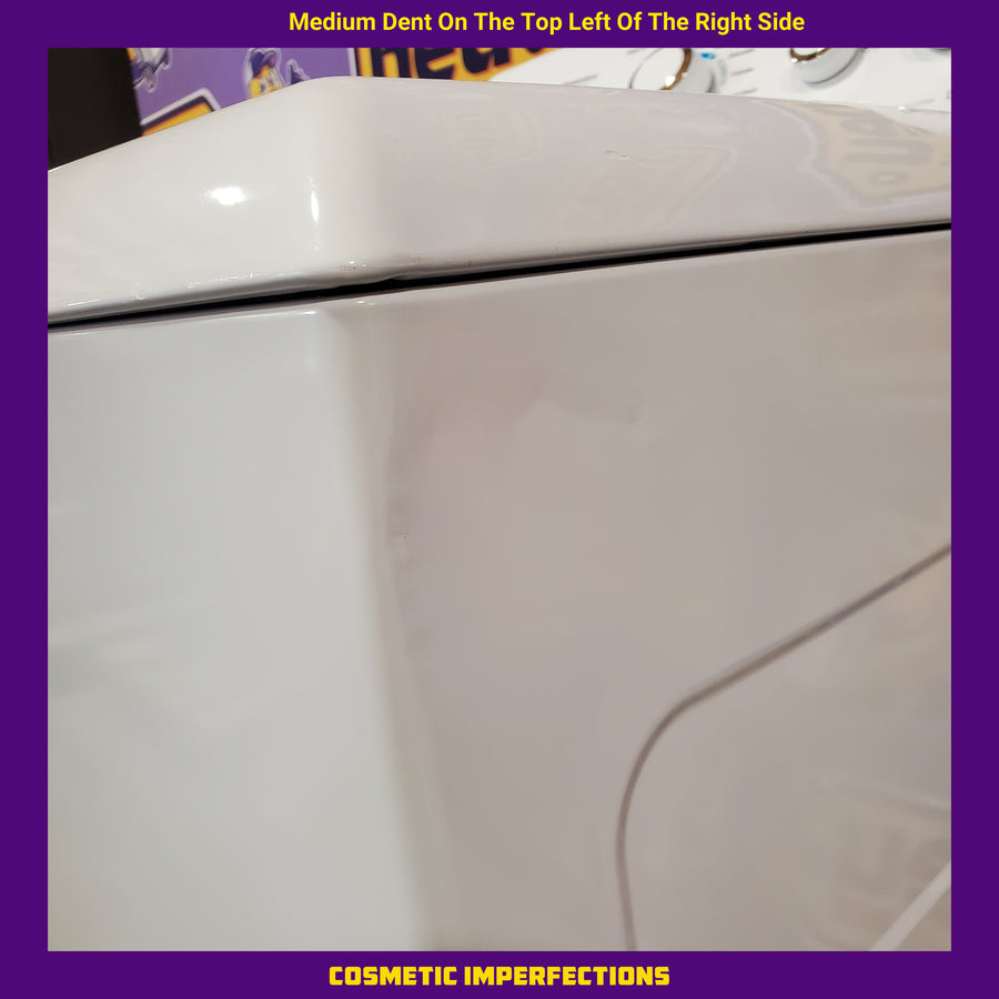 GE White Top Load 4.2 Cu. Ft. Washer with Stainless Steel Basket and Dual Action Agitator GTW460ASJWW - Certified Refurbished