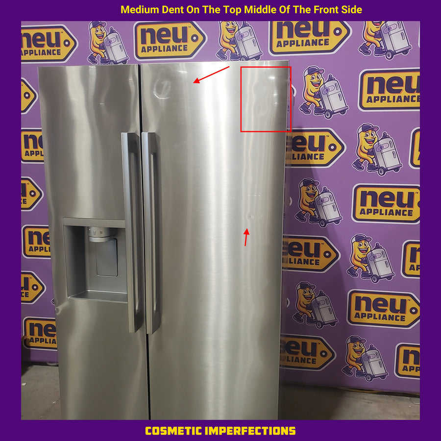 LG 27 cu. ft. Smart Side-by-Side Refrigerator with Smooth Touch Ice & Water Dispenser LL27T3530S - Scratch & Dent (Moderate)