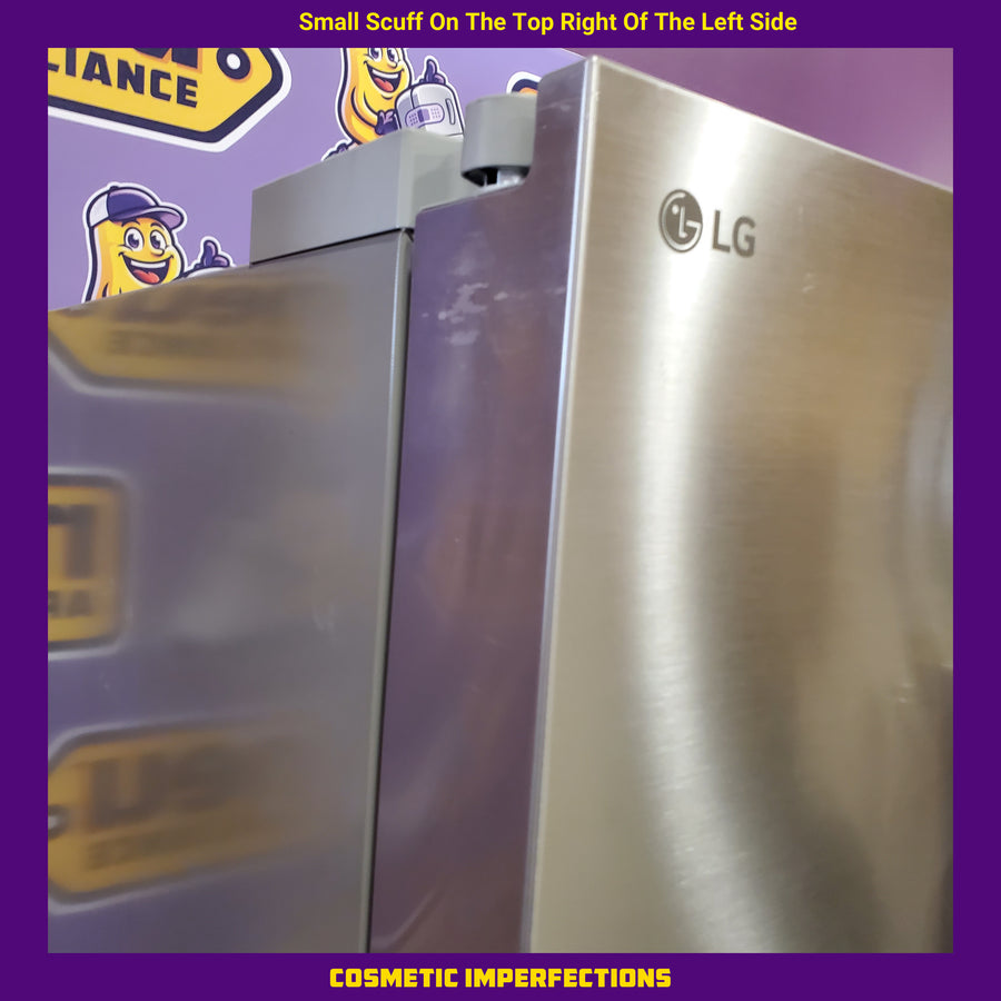 LG 27 cu. ft. Smart Side-by-Side Refrigerator with Smooth Touch Ice & Water Dispenser LL27T3530S - Scratch & Dent (Minor)