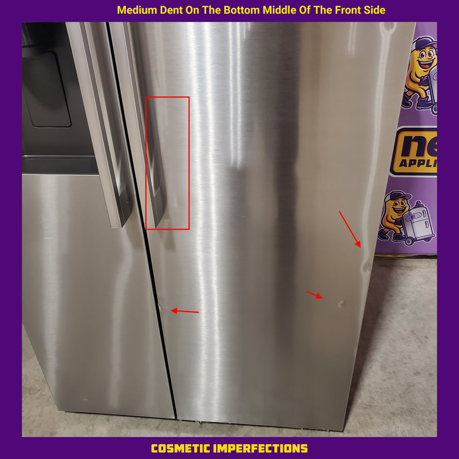LG 27 cu. ft. Standard-Depth, Side-by-side Refrigerator, with Ice and Water and Bar Handle Design LS27T3230S - Scratch & Dent (Major)