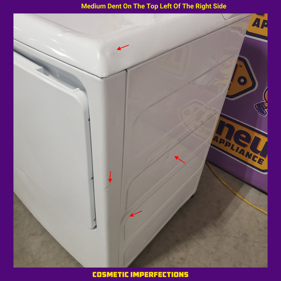 GE White Top Load 4.2 Cu. Ft. Washer with Stainless Steel Basket and Dual Action Agitator GTW460ASJWW - Certified Refurbished and GE White Electric 7.2 Cu. Ft. Dryer with Aluminized Alloy Drum GTD42EASJWW - Certified Refurbished