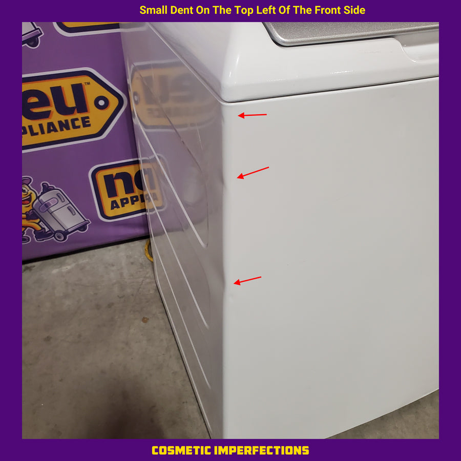 GE® ENERGY STAR® 4.8 cu. ft. Capacity Washer with Sanitize w/Oxi and FlexDispense® in White GTW720BSNWS - Certified Refurbished