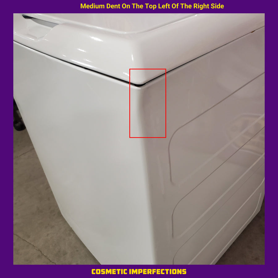 GE White Top Load 4.2 Cu. Ft. Washer with Stainless Steel Basket and Dual Action Agitator GTW460ASJWW - Certified Refurbished and GE White Electric 7.2 Cu. Ft. Dryer with Aluminized Alloy Drum  16304 - GTD42EASJWW - Certified Refurbished