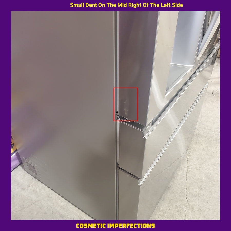 LG 29 cu. ft. Smart Standard-Depth MAX™ 4-Door French Door Refrigerator with Full-Convert Drawer™ in Print Proof Stainless Steel LF29H8330S - Scratch & Dent (Moderate)