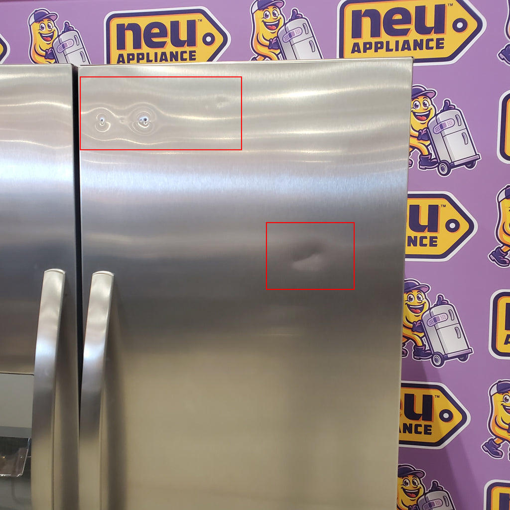 Frigidaire 25.6 cu. ft. ENERGY STAR Side by Side Refrigerator with Exterior Water and Ice Dispenser in Stainless Steel 3SD843 - FRSS2623AS - Scratch & Dent (Minor)