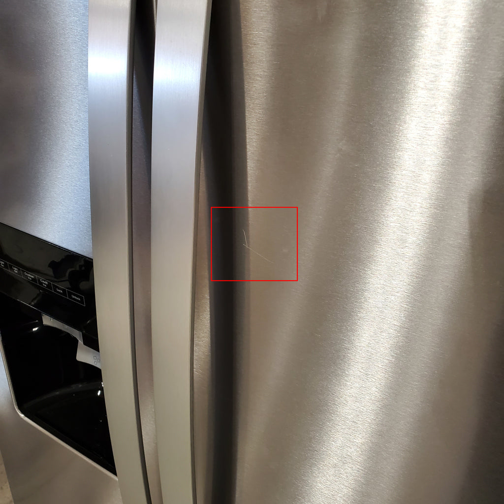 Whirlpool 24 cu ft Capacity Side By Side Refrigerator with Ice and Water Dispenser in Fingerprint Resistant Stainless Steel 24SD46 - WRS315SDHZ - Scratch & Dent (Minor)