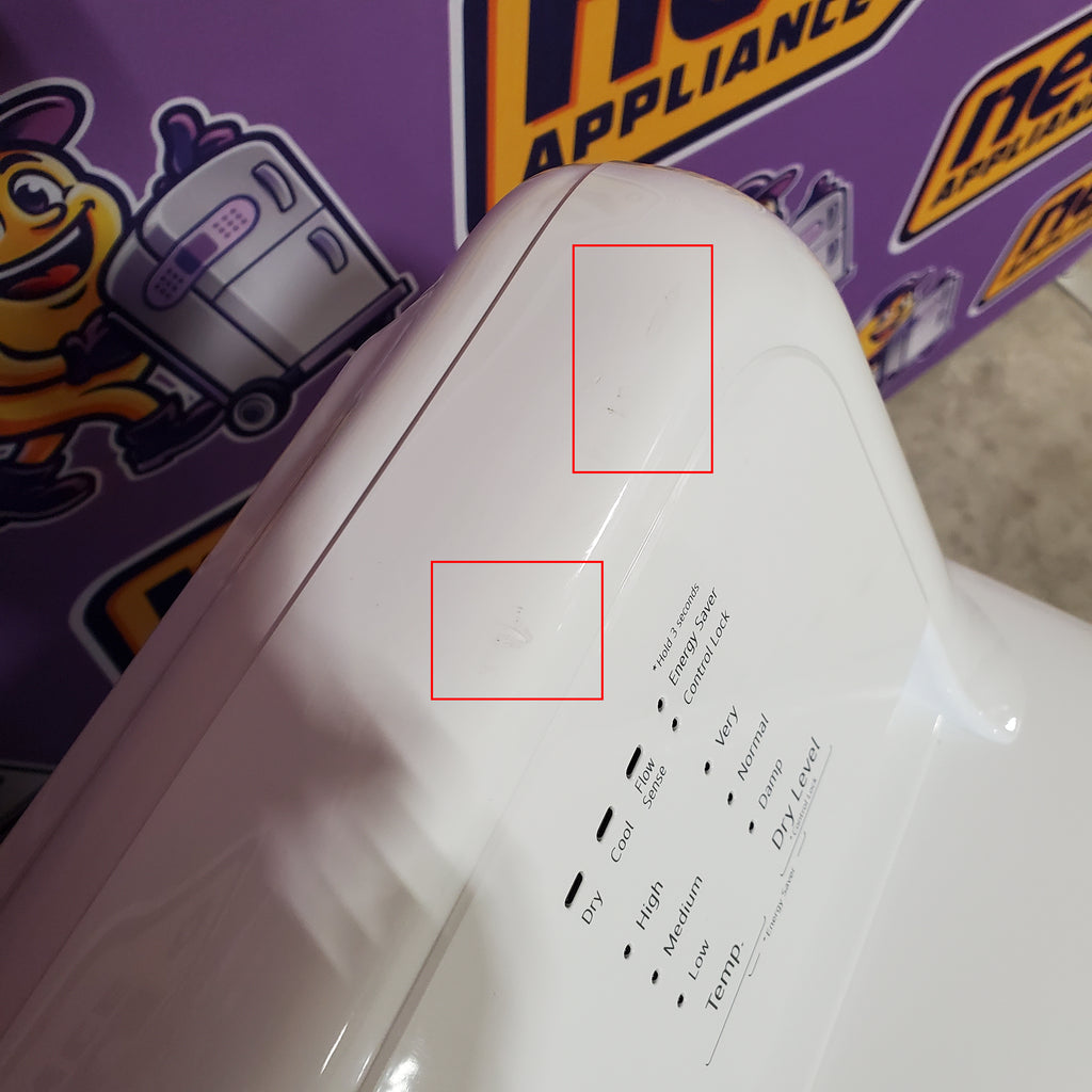 LG Top Load 4.1 Cu. Ft. Washer with TurboDrum Technology in White WT6105CW - New in Box and LG 7.3 Cu. Ft.  Electric Rear Control Ultra Large Capacity Dryer in White with Sensor Dry 16095 - DLE6100W - Scratch & Dent (Minor)