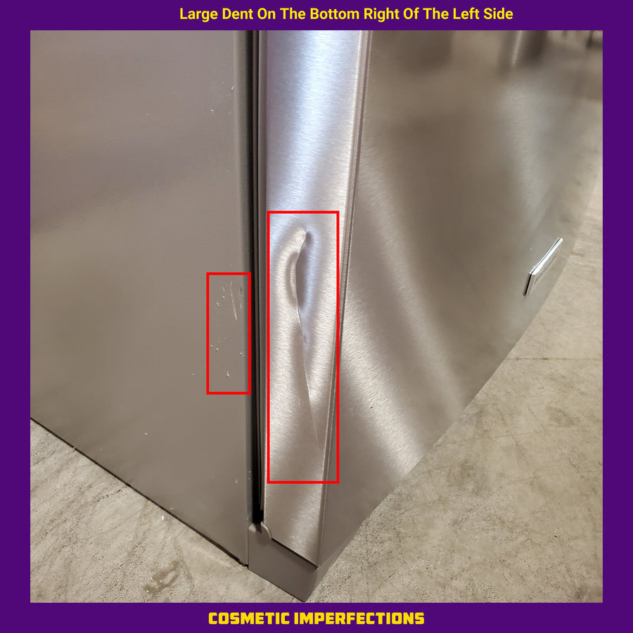 KitchenAid PrintShield Stainless 26.2 Cu. Ft. Multi-Door French Door Refrigerator with Platinum Interior and FreshChill™ Full-Width Refrigerated Drawer 22133189 - KRMF536RPS - Scratch & Dent (Moderate)