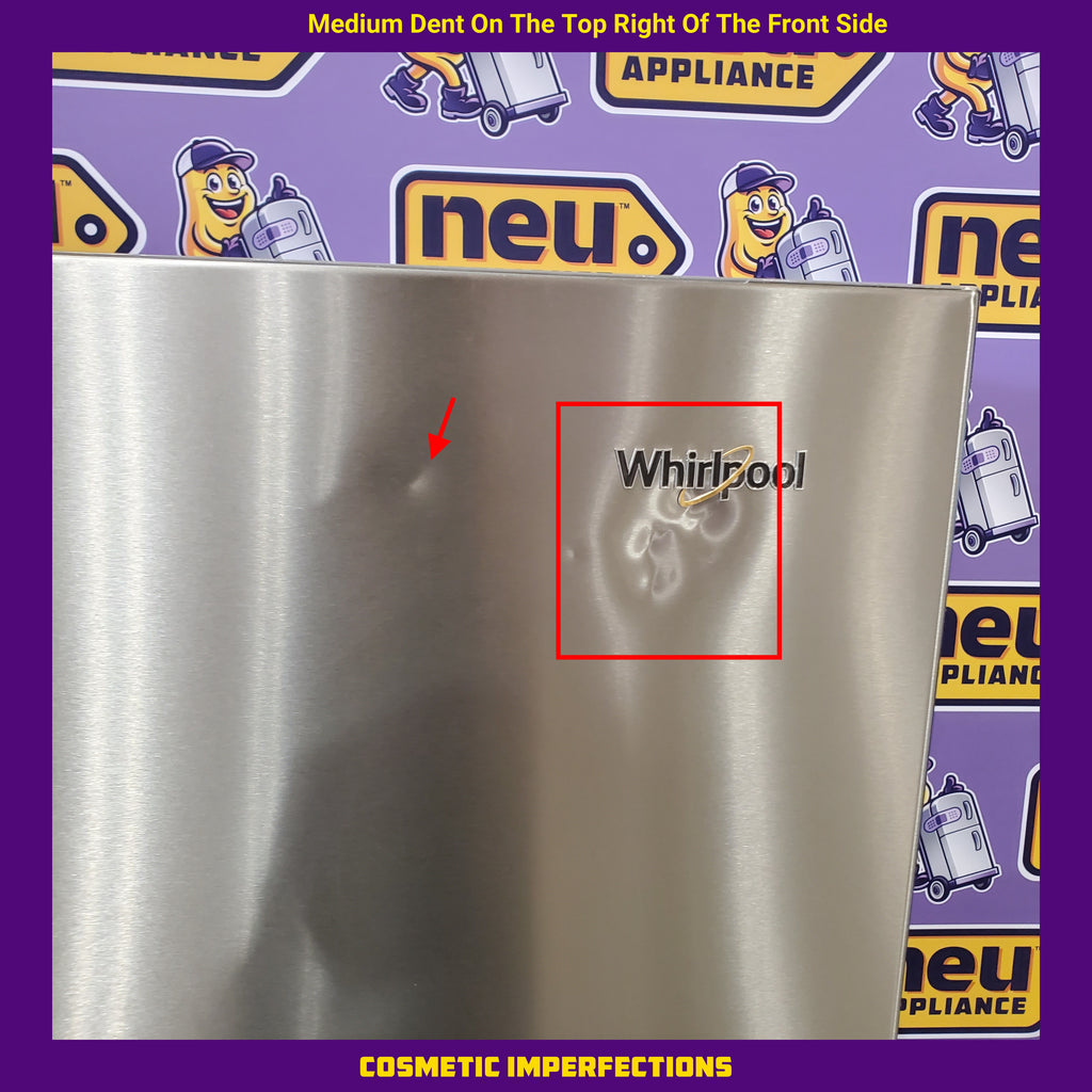 Pictures of Whirlpool 33 Inch Wide Side by Side 21 Cu. Ft. Refrigerator with Can Caddy and Frameless Glass Shelves in Fingerprint Resistant Stainless Steel WRS321SDHZ - Scratch and Dent (Minor) - Neu Appliance Outlet - Discount Appliance Outlet in Austin, Tx