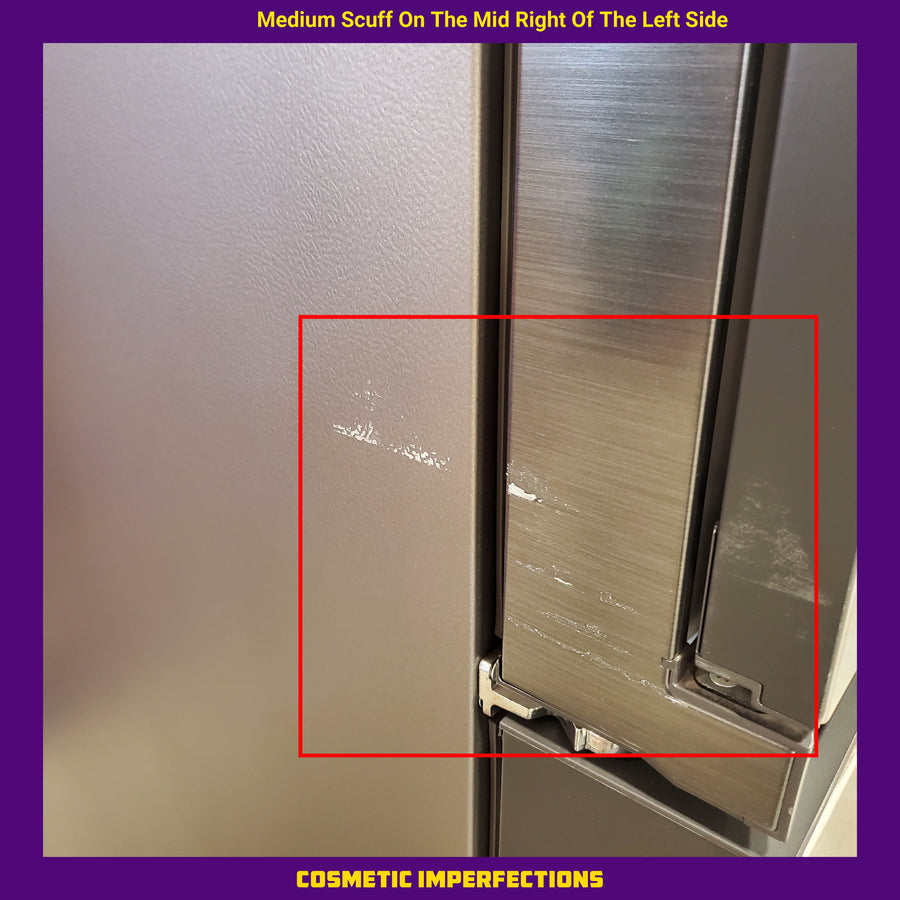 Samsung Bespoke 3-Door French Door Refrigerator (30 cu. ft.) with Beverage Center™ in Stainless Steel with Auto Fill Water Pitcher 251310SD903 - RF30BB6600QL - Scratch & Dent (Major)