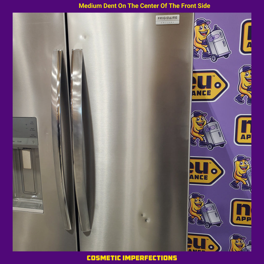 Frigidaire 27.8-cu ft ENERGY STAR French Door Refrigerator with Dual Ice Maker in Fingerprint Resistant Stainless Steel 4SD463 - GRFS2853AF - Scratch & Dent (Moderate)