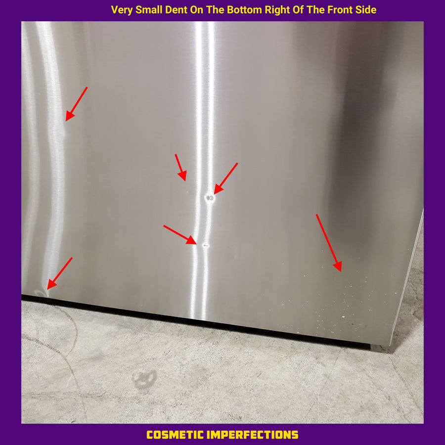 LG 26 cu ft ENERGY STAR Counter-Depth Smart French Door Refrigerator in Fingerprint Resistant Stainless Steel with Dual Ice Maker LRFXC2606S - Scratch & Dent (Major)