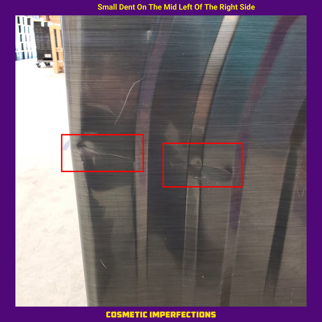 Pictures of Samsung Brushed Black Top Load 5.2 Cu. Ft. Washer with SuperSpeed Wash WA52A5500AV - Certified Refurbished and Samsung Brushed Navy Smart Electric Front Load 7.4 Cu. Ft. Dryer with Steam Sanitize+ DVE54CG7150D - Scratch and Dent (Minor) - Neu Appliance Outlet - Discount Appliance Outlet in Austin, Tx