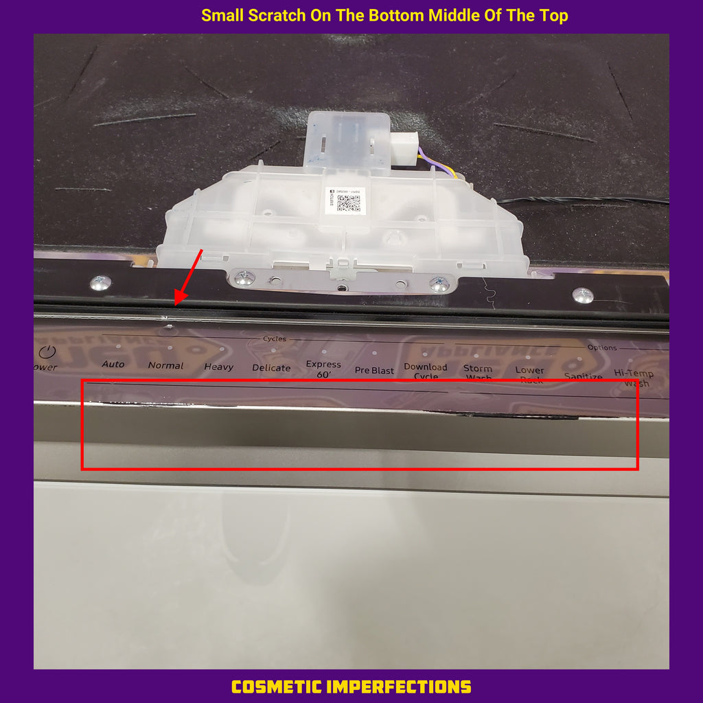 Pictures of Samsung Bespoke 24-in Top Control Built-in Dishwasher (White Glass) With Third Rack, AutoRelease Door, 46-Decibel 25SD085 - DW80CB545012 - Scratch & Dent (Minor) - Neu Appliance Outlet - Discount Appliance Outlet in Austin, Tx