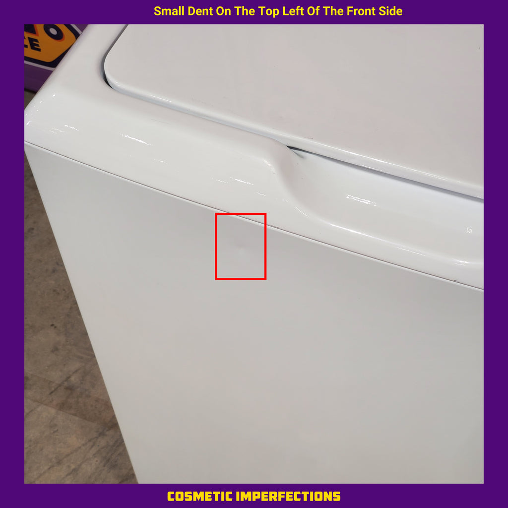 Hotpoint Top Load 3.8 Cu. Ft. Washer with Stainless Steel Basket and Heavy Duty Agitator HTW240ASKWS and Hotpoint Electric Vented 6.2 Cu. Ft. Dryer with Aluminized Alloy Drum HTX24EASKWS - Certified Refurbished
