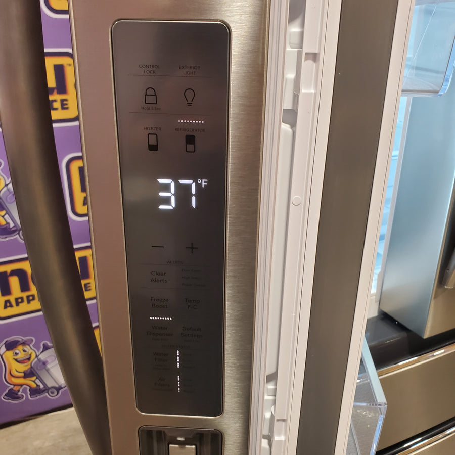 Frigidaire Gallery Standard-Depth 27.2-cu ft 36-in Wide French Door Refrigerator with Ice Maker ENERGY STAR Certified in Fingerprint Resistant Stainless Steel GRMN2872AF - Scratch & Dent (Minor)