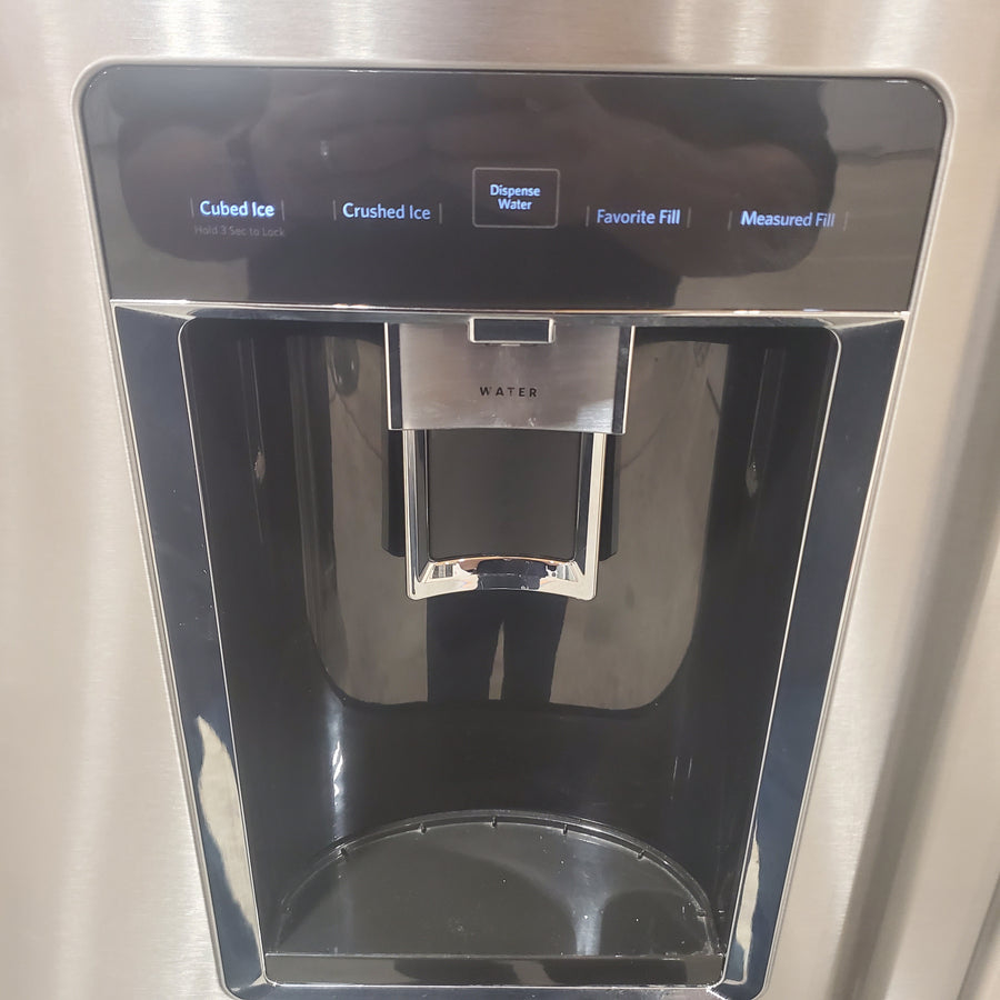 KitchenAid 23.8 cu. ft. Counter-Depth French Door Platinum Interior Refrigerator with PrintShield™ Finish 31135SD264 - KRFC704FPS - Scratch and Dent (Moderate)