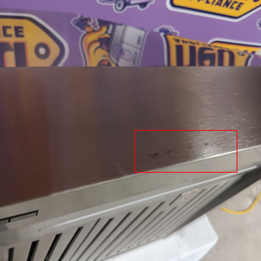 Bertazzoni 36 Wall-mount Chimney Hood with 3 Speeds + Booster, 600 CFM, 1 Motor, Digital Airflow Reducer, Timer, Filter Alarm, and Air-cleaning Option KPH36XT - Scratch & Dent (Minor)