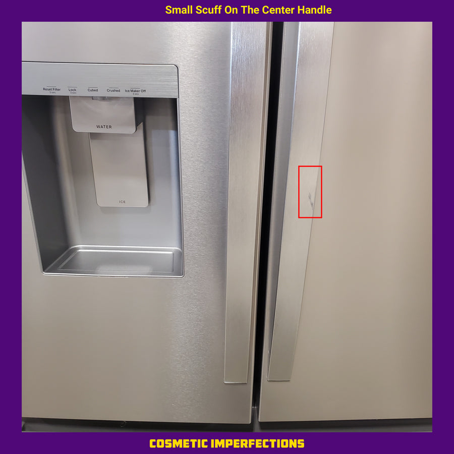 Whirlpool French Door 30 cu ft Refrigerator in Fingerprint Resistant Stainless Finish with In-Door Water and Ice Maker - 30 cu. ft. WRFF3536SZ - Scratch & Dent (Minor)
