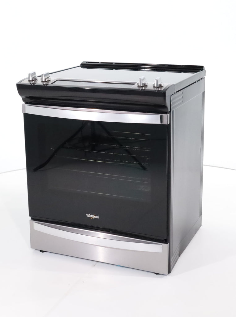 Pictures of Fingerprint Resistant Stainless Steel Whirlpool 6.4 cu. ft. 5 Heating Element Slide In Electric Range with Air Fry - Scratch & Dent - Minor - Neu Appliance Outlet - Discount Appliance Outlet in Austin, Tx