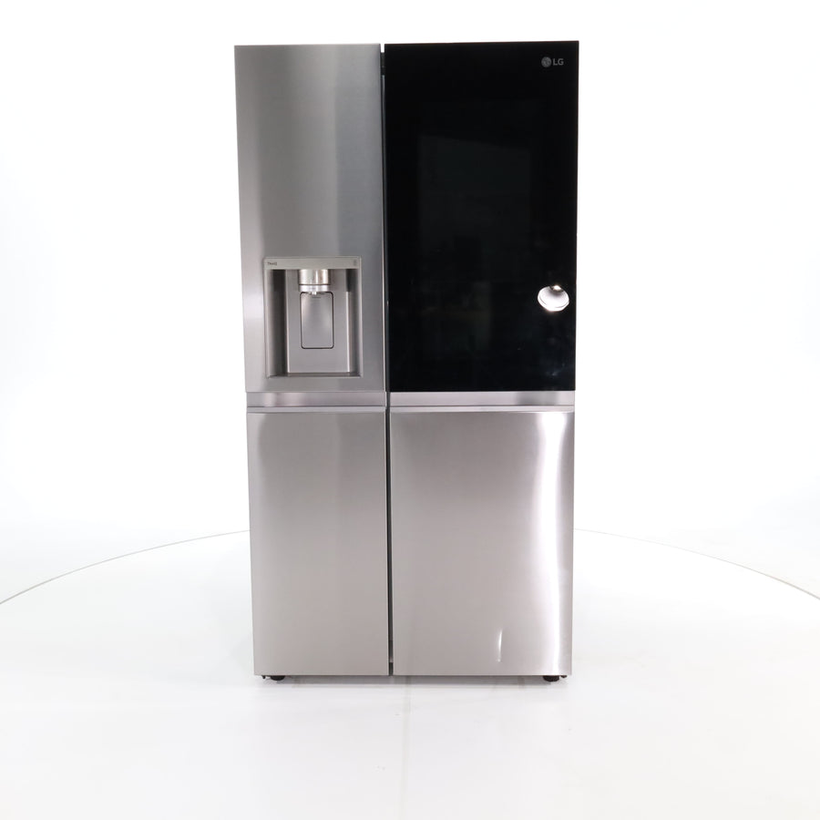 Print Proof Stainless Steel ENERGY STAR LG 27 cu. ft. Side by Side Refrigerator with Edge-to-Edge InstaView- Scratch & Dent - Minor