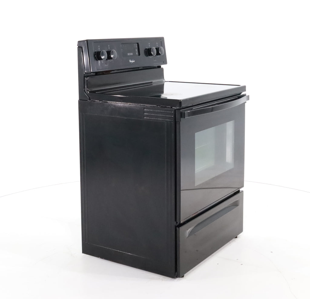 Pictures of Black Whirlpool 4.8 cu. ft. 4 Heating Element Freestanding Electric Range with Custom Broil- Certified Refurbished - Neu Appliance Outlet - Discount Appliance Outlet in Austin, Tx
