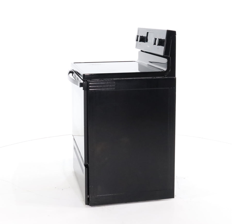 Black Whirlpool 4.8 cu. ft. 4 Heating Element Freestanding Electric Range with Custom Broil- Certified Refurbished