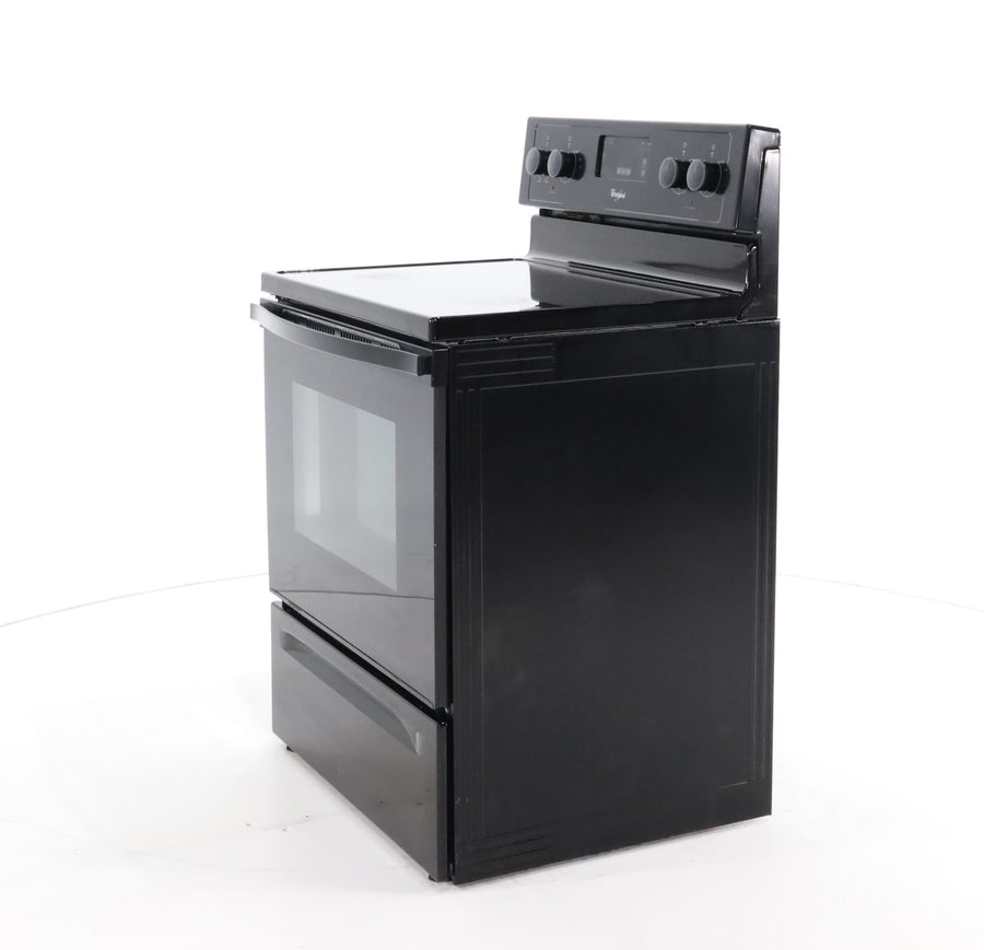 Black Whirlpool 4.8 cu. ft. 4 Heating Element Freestanding Electric Range with Custom Broil- Certified Refurbished