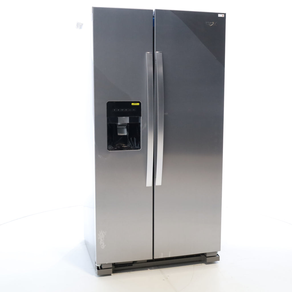 Pictures of Stainless Steel Whirlpool 24.6 cu. ft. Side By Side Refrigerator With Ice Maker - Open Box - Neu Appliance Outlet - Discount Appliance Outlet in Austin, Tx