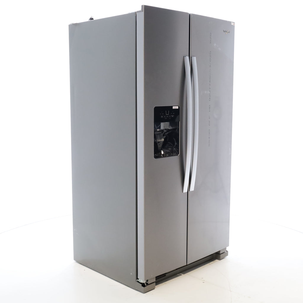 Pictures of Fingerprint-Resistant Stainless Steel Whirlpool 24.5 cu. ft. Side by Side Refrigerator with In Door Ice and Water Dispenser - Open Box - Neu Appliance Outlet - Discount Appliance Outlet in Austin, Tx