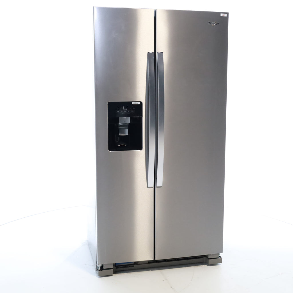 Pictures of Fingerprint-Resistant Stainless Steel Whirlpool 24.5 cu. ft. Side by Side Refrigerator with In Door Ice and Water Dispenser - Open Box - Neu Appliance Outlet - Discount Appliance Outlet in Austin, Tx