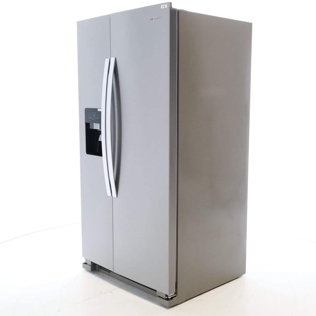 Pictures of Fingerprint-Resistant Stainless Steel Whirlpool 24.5 cu. ft. Side by Side Refrigerator with In Door Ice and Water Dispenser - Open Box - Neu Appliance Outlet - Discount Appliance Outlet in Austin, Tx