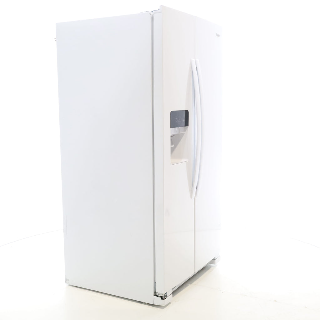 Pictures of White Whirlpool 24.5 cu. ft. Side by Side Refrigerator with In Door Ice and Water Dispenser - Scratch & Dent - Minor - Neu Appliance Outlet - Discount Appliance Outlet in Austin, Tx