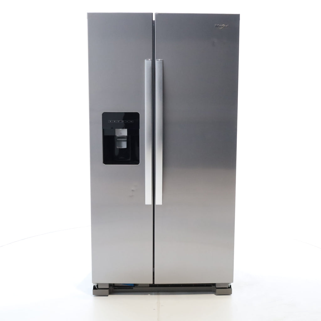 Pictures of Stainless Steel Whirlpool 24.6 cu. ft. Side By Side Refrigerator With Ice Maker - Scratch & Dent - Minor - Neu Appliance Outlet - Discount Appliance Outlet in Austin, Tx