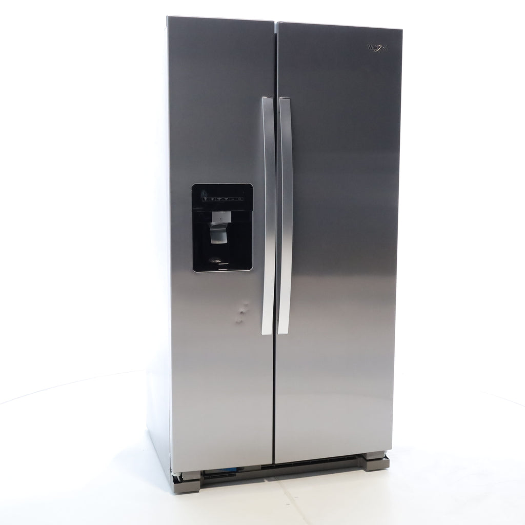 Pictures of Stainless Steel Whirlpool 24.6 cu. ft. Side By Side Refrigerator With Ice Maker - Scratch & Dent - Minor - Neu Appliance Outlet - Discount Appliance Outlet in Austin, Tx