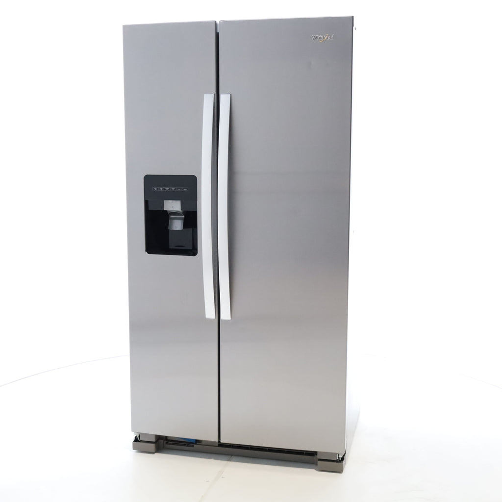 Pictures of Stainless Steel Whirlpool 24.6 cu. ft. Side By Side Refrigerator With Ice Maker - Scratch & Dent - Minor - Neu Appliance Outlet - Discount Appliance Outlet in Austin, Tx