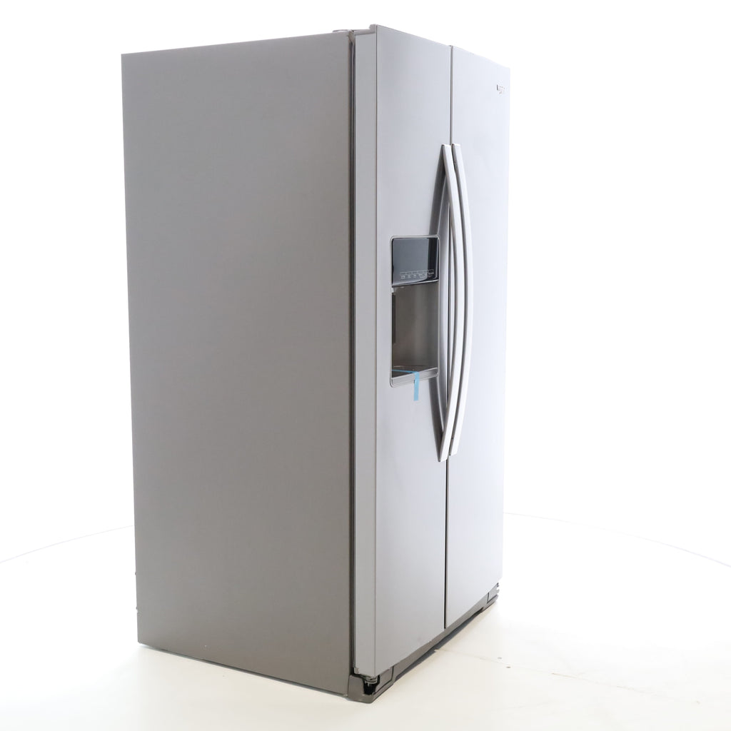 Pictures of Fingerprint-Resistant Stainless Steel Whirlpool 28.49 cu. ft. Side by Side Refrigerator with In Door Ice and Water Dispenser - Scratch & Dent - Minor - Neu Appliance Outlet - Discount Appliance Outlet in Austin, Tx