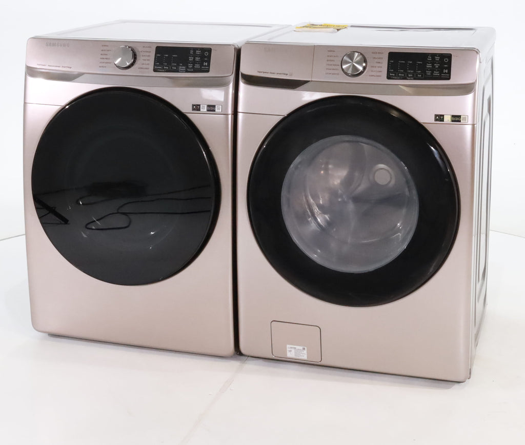 Pictures of Champagne ENERGY STAR 4.5 cu. ft. Samsung Front-Load Washer with Steam and 7.5 cu. ft. Front Load Electric Dryer with Steam - Scratch & Dent - Minor - Neu Appliance Outlet - Discount Appliance Outlet in Austin, Tx