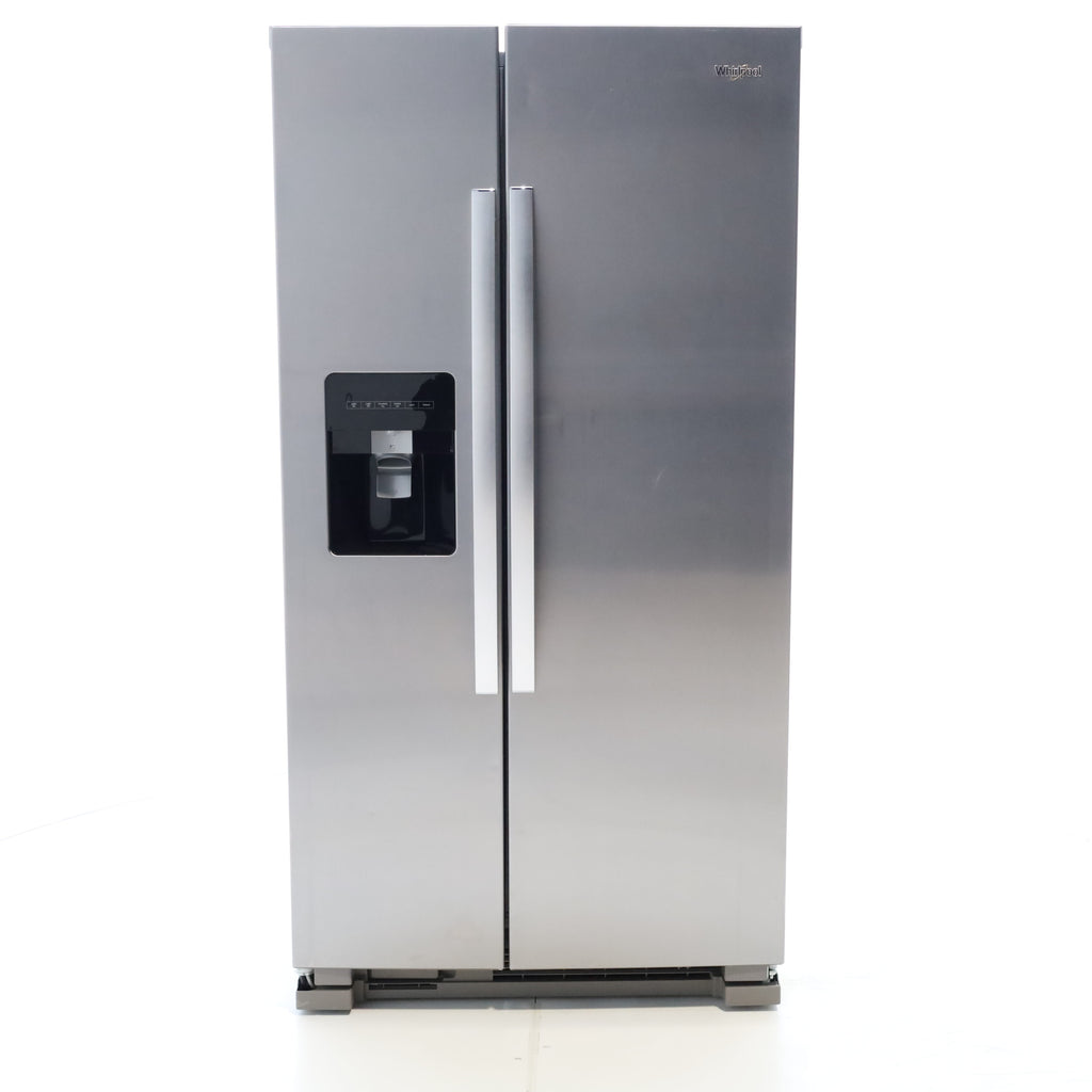 Pictures of Stainless Steel Whirlpool 24.6 cu. ft. Side By Side Refrigerator With Ice Maker - Scratch & Dent - Minor - Neu Appliance Outlet - Discount Appliance Outlet in Austin, Tx