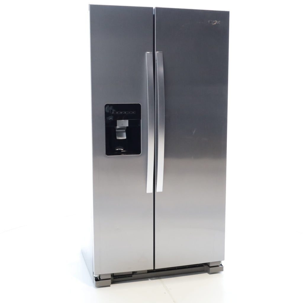 Pictures of Stainless Steel Whirlpool 24.6 cu. ft. Side By Side Refrigerator With Ice Maker - Scratch & Dent - Minor - Neu Appliance Outlet - Discount Appliance Outlet in Austin, Tx