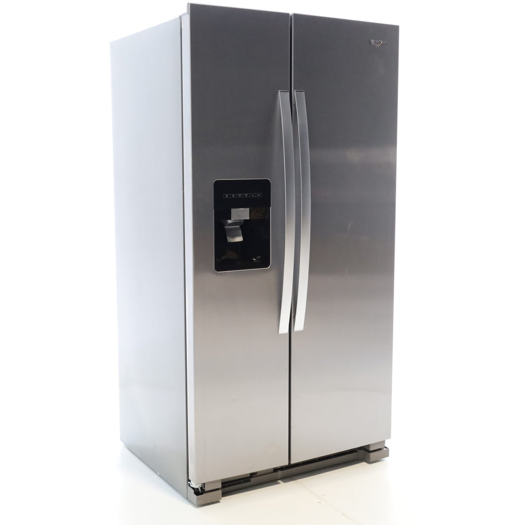 Pictures of Stainless Steel Whirlpool 24.6 cu. ft. Side By Side Refrigerator With Ice Maker - Scratch & Dent - Minor - Neu Appliance Outlet - Discount Appliance Outlet in Austin, Tx