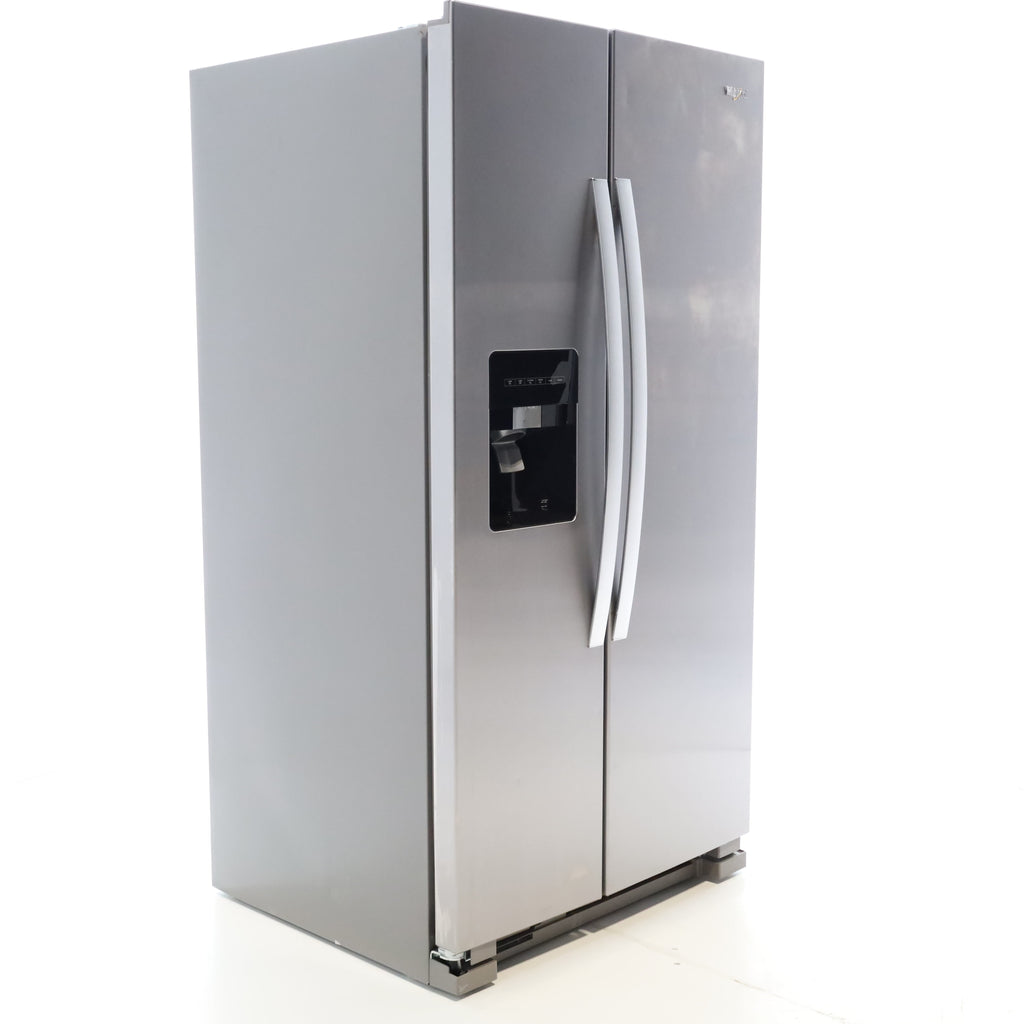 Pictures of Stainless Steel Whirlpool 24.6 cu. ft. Side By Side Refrigerator With Ice Maker - Scratch & Dent - Minor - Neu Appliance Outlet - Discount Appliance Outlet in Austin, Tx