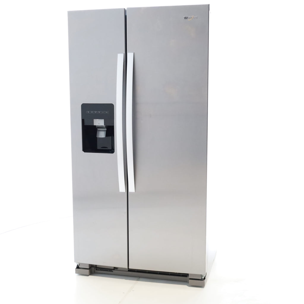 Pictures of Stainless Steel Whirlpool 24.6 cu. ft. Side By Side Refrigerator With Ice Maker - Scratch & Dent - Minor - Neu Appliance Outlet - Discount Appliance Outlet in Austin, Tx