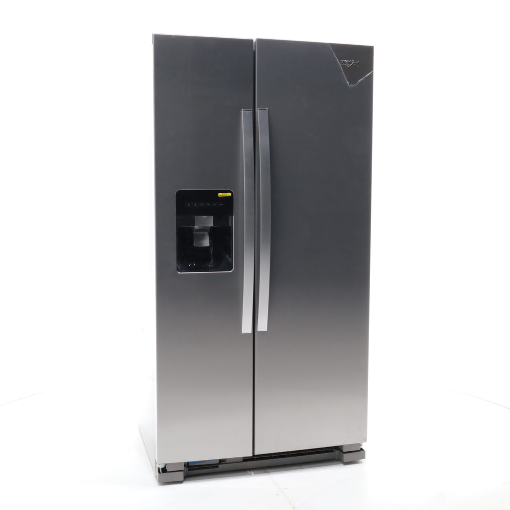 Pictures of Stainless Steel Whirlpool 24.6 cu. ft. Side By Side Refrigerator With Ice Maker - Open Box - Neu Appliance Outlet - Discount Appliance Outlet in Austin, Tx