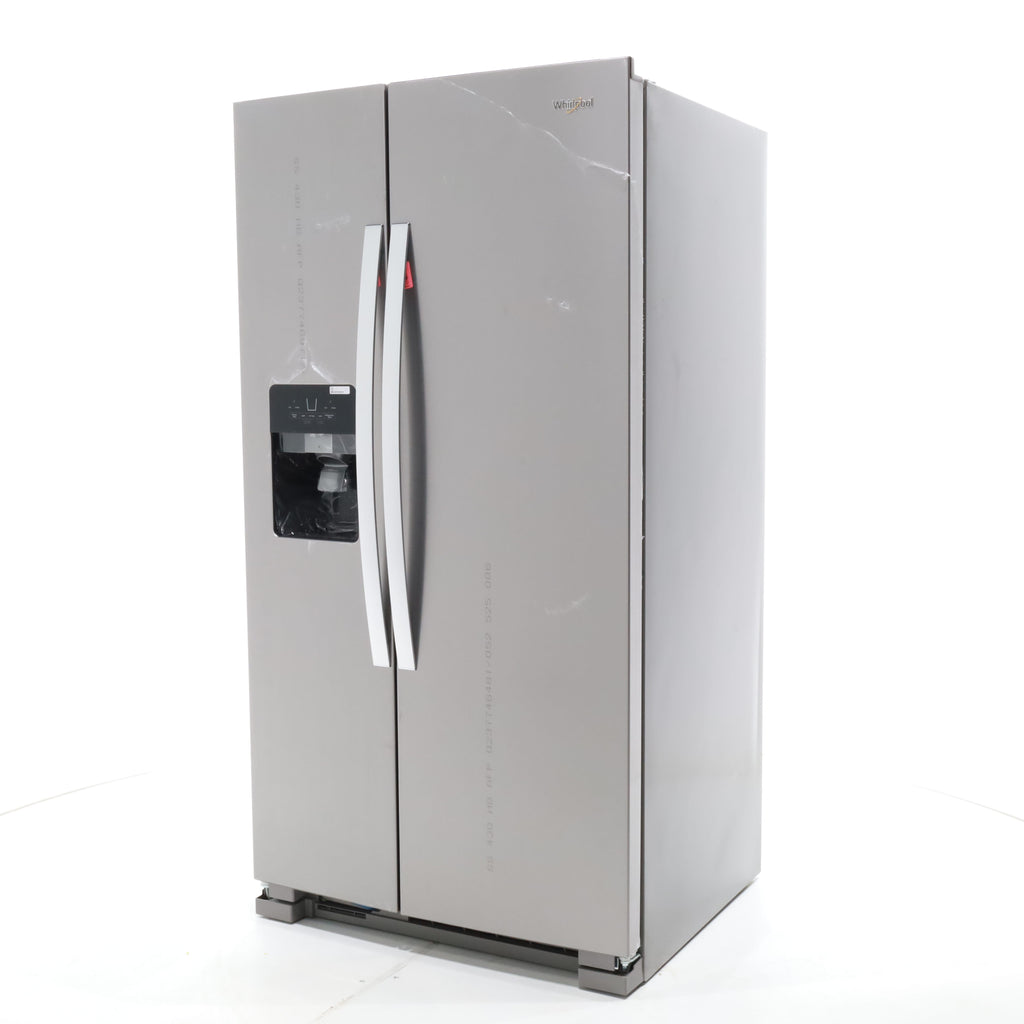 Pictures of Fingerprint-Resistant Stainless Steel Whirlpool 24.5 cu. ft. Side by Side Refrigerator with In Door Ice and Water Dispenser - Open Box - Neu Appliance Outlet - Discount Appliance Outlet in Austin, Tx