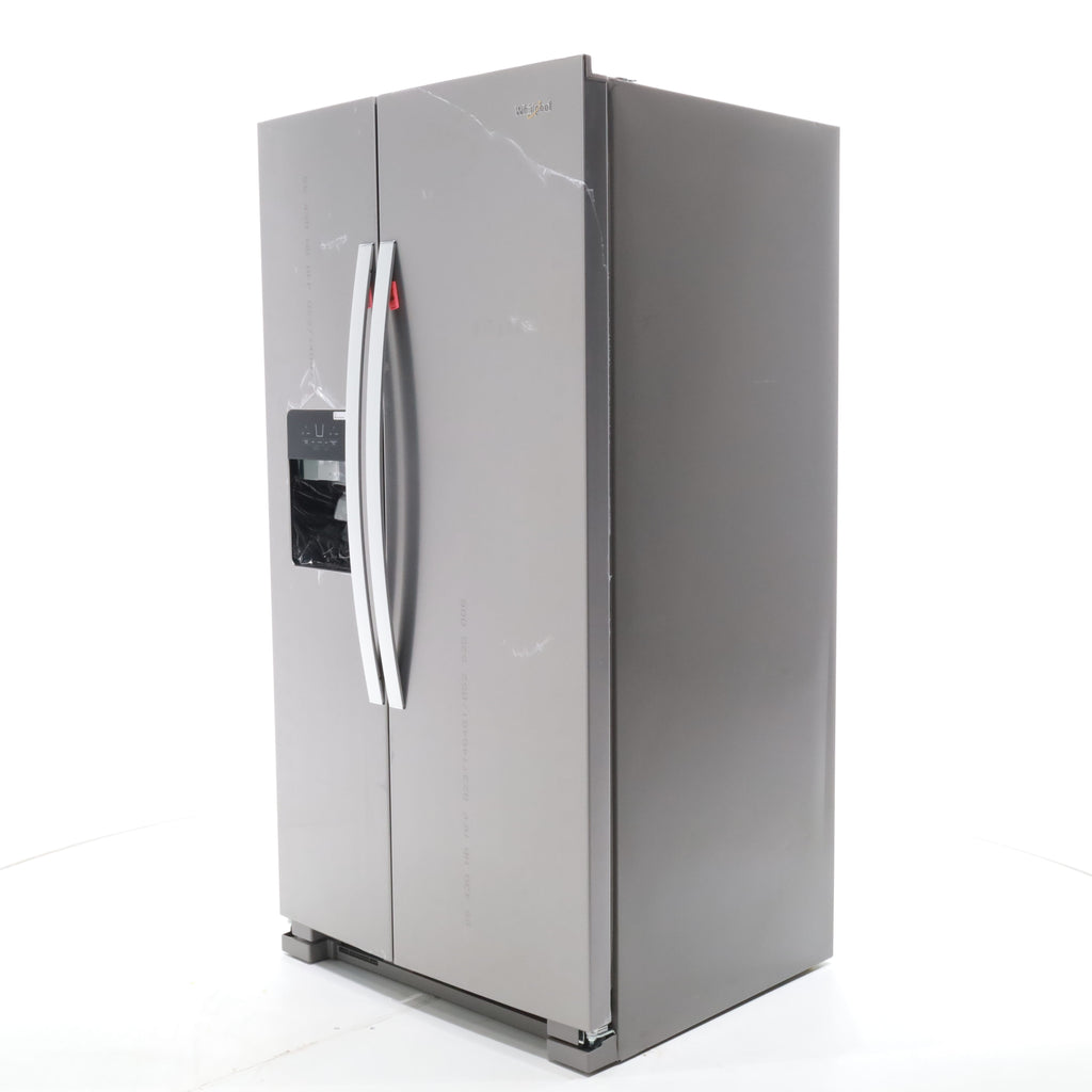 Pictures of Fingerprint-Resistant Stainless Steel Whirlpool 24.5 cu. ft. Side by Side Refrigerator with In Door Ice and Water Dispenser - Open Box - Neu Appliance Outlet - Discount Appliance Outlet in Austin, Tx